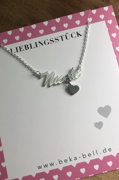 Namenskette mit Herzchen