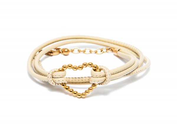 Heart Exklusiv beige, vergoldet
