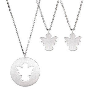 Carry Schutzengel Set 2 Kette Silber