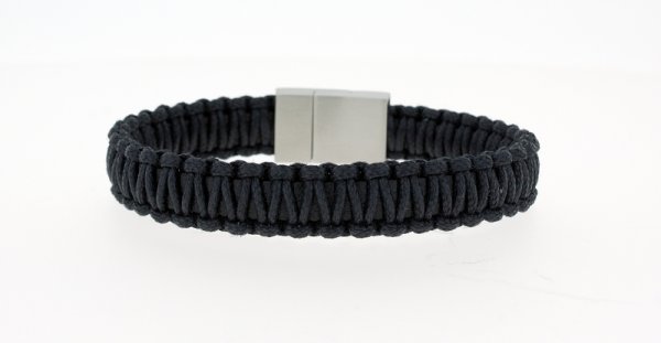 Clochard Fashion Herrenarmband schwarz geflochten-Copy