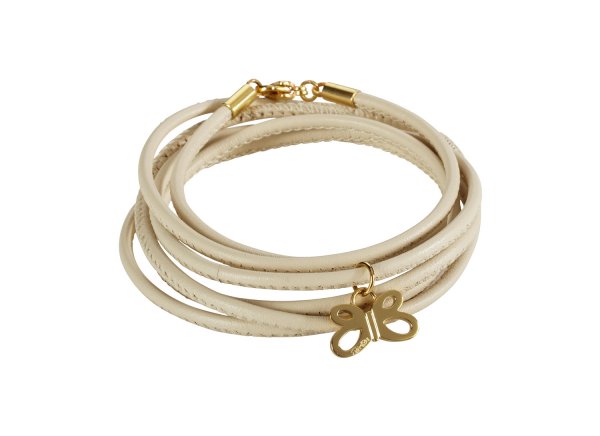 Aberdeen Armband beige, vergoldet