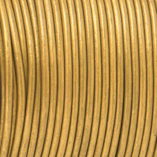 Lederschnur metallisch gold