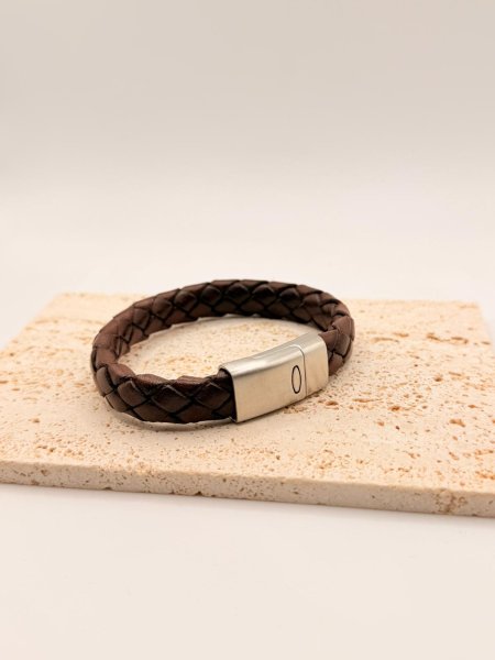 Herren Armband braun geflochten