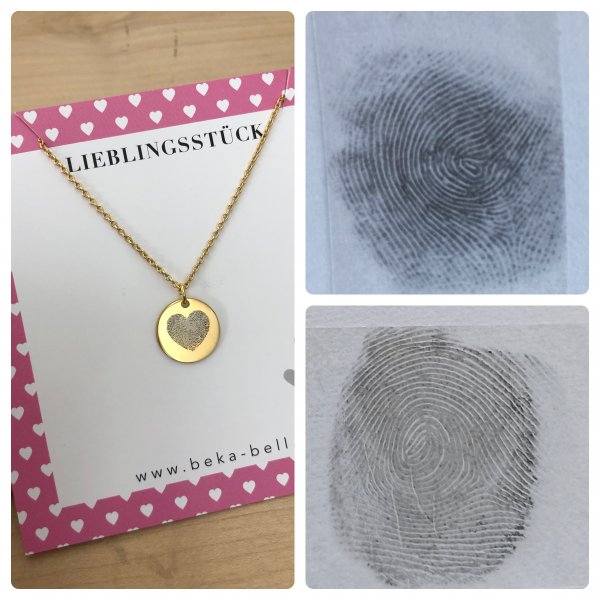 Heart Fingerprint Collier