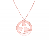 Plättchen Collier mit Herzen - personalisierbar Plättchen Collier mit Herzen - personalisierbar