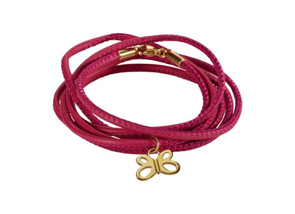 Aberdeen Armband pink, vergoldet
