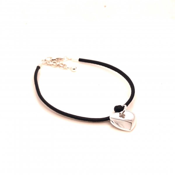 Armband mit Herzchen und Leder "Chester"